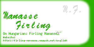 manasse firling business card